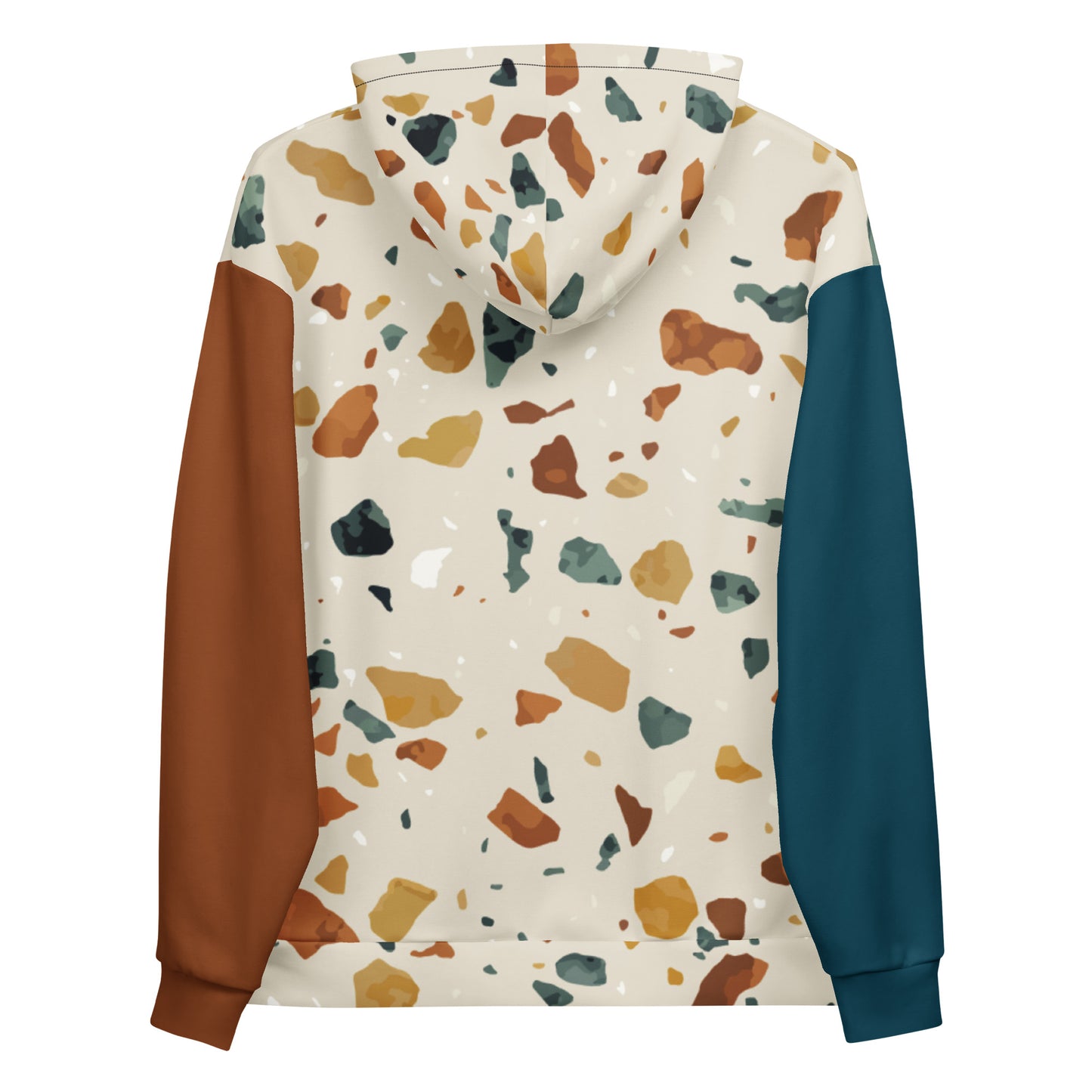 Rocky Road Unisex Hoodie | White Blue and Brown Base