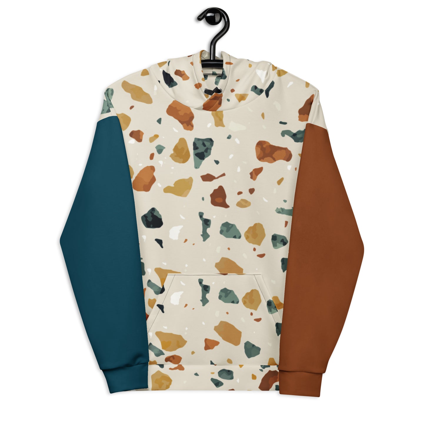 Rocky Road Unisex Hoodie | White Blue and Brown Base