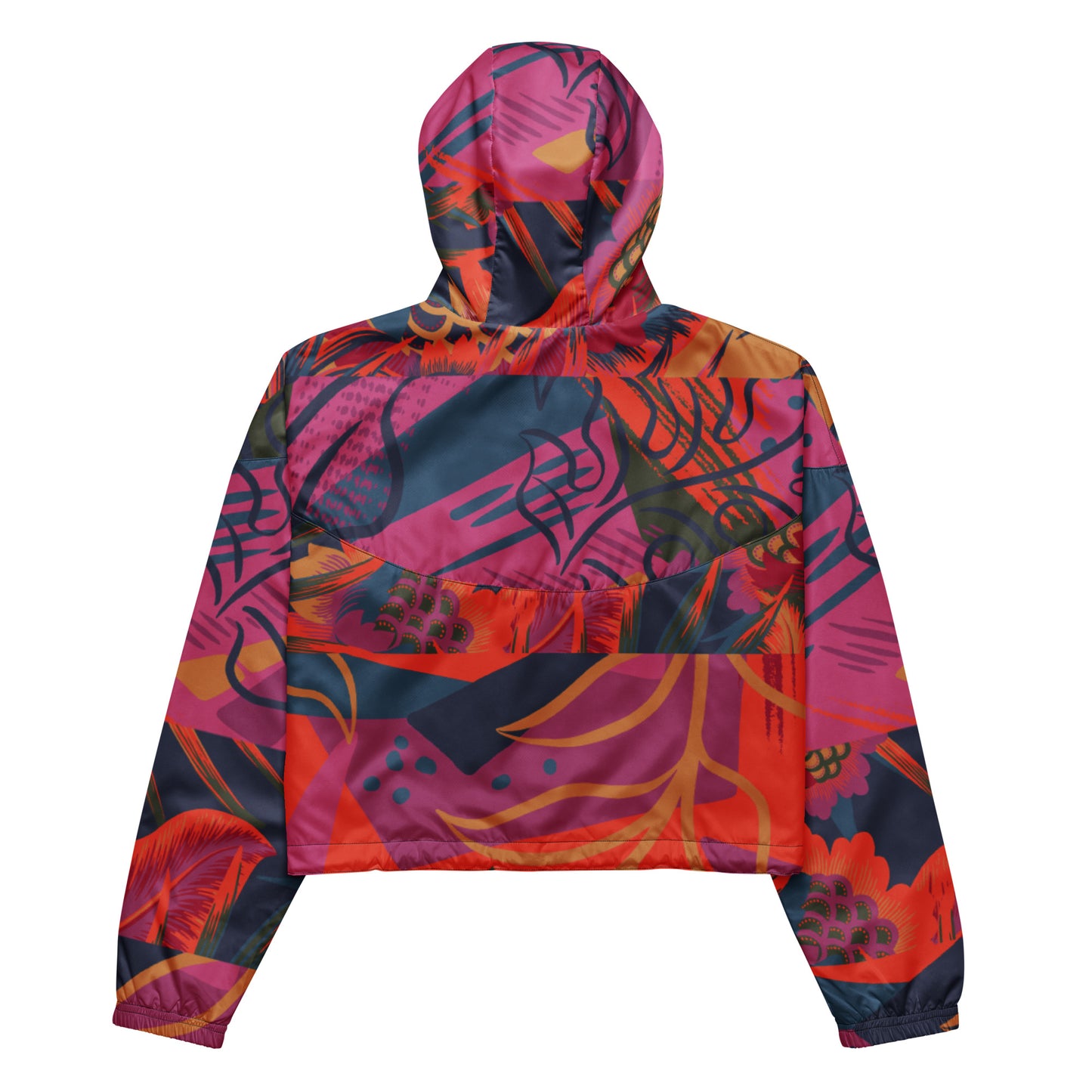 Abstract Graphic Cropped Windbreaker