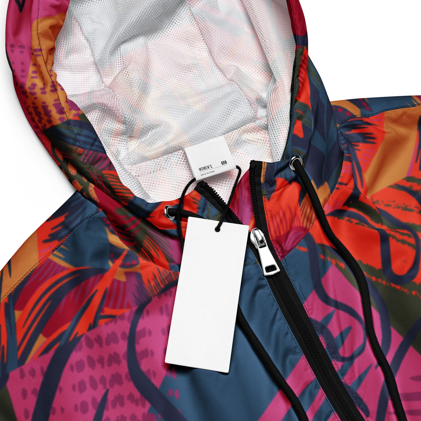 Abstract Graphic Cropped Windbreaker