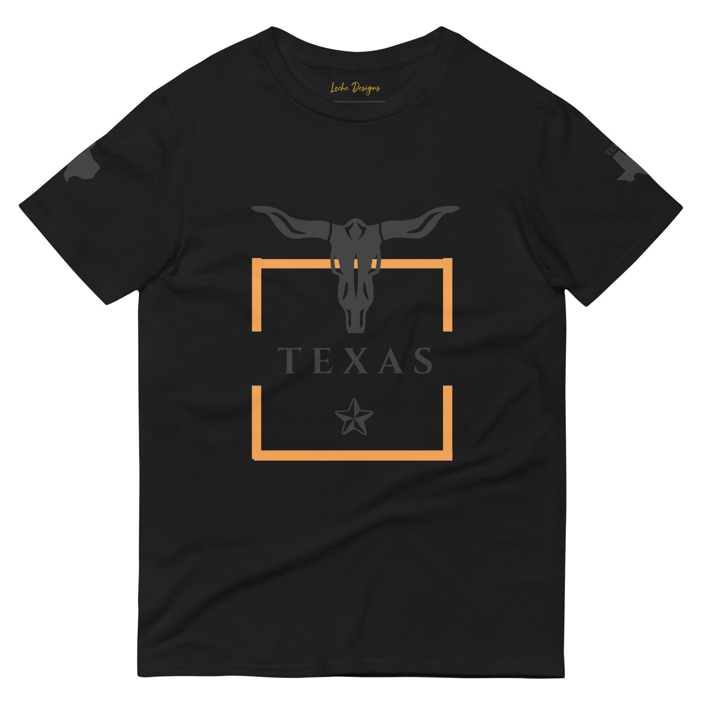 Texas Longhorn Graphic Tee | Orange Border | Cotton Short Sleeve