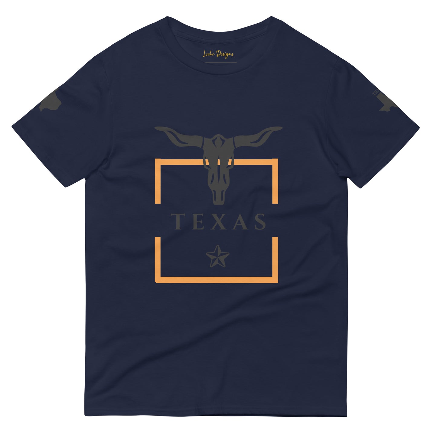 Texas Longhorn Graphic Tee | Orange Border | Cotton Short Sleeve