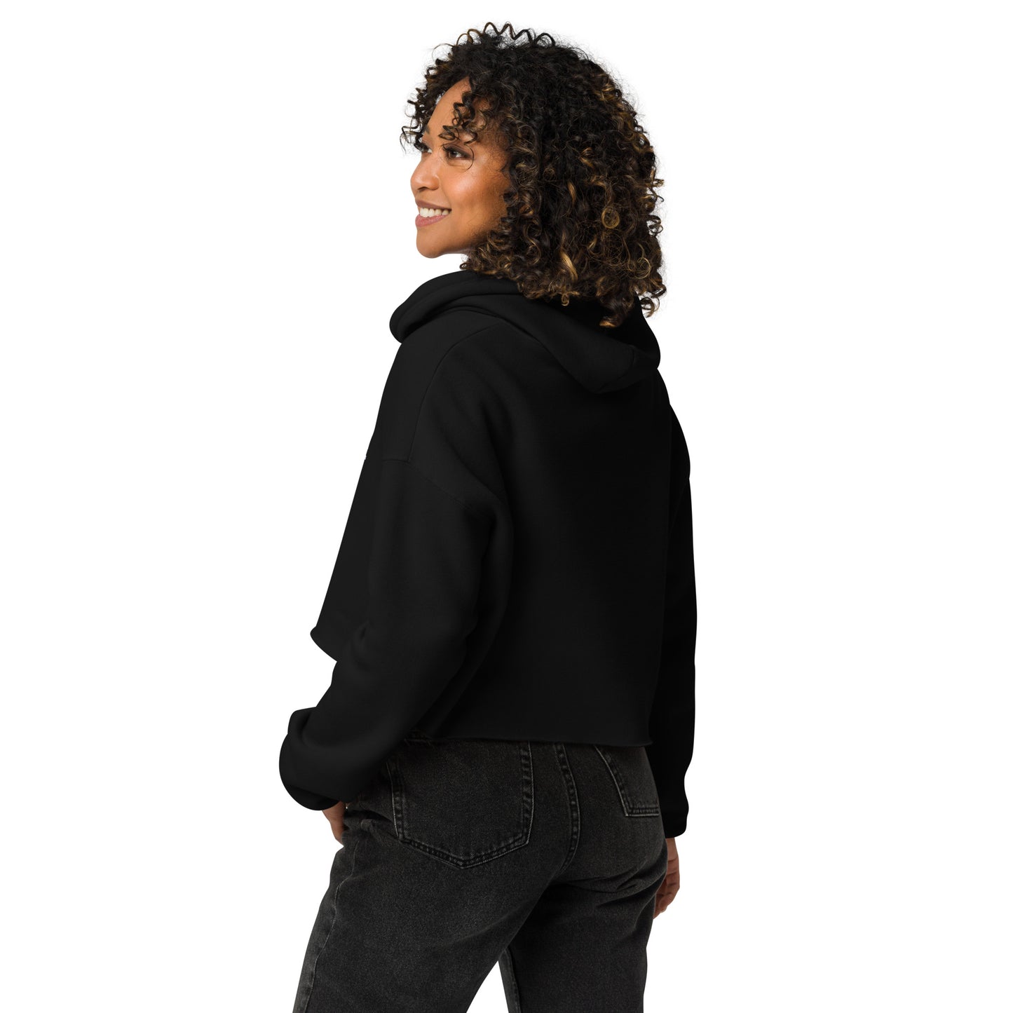 Dreamers Cropped Hoodie - Butterfly Graphic Sweatshirt