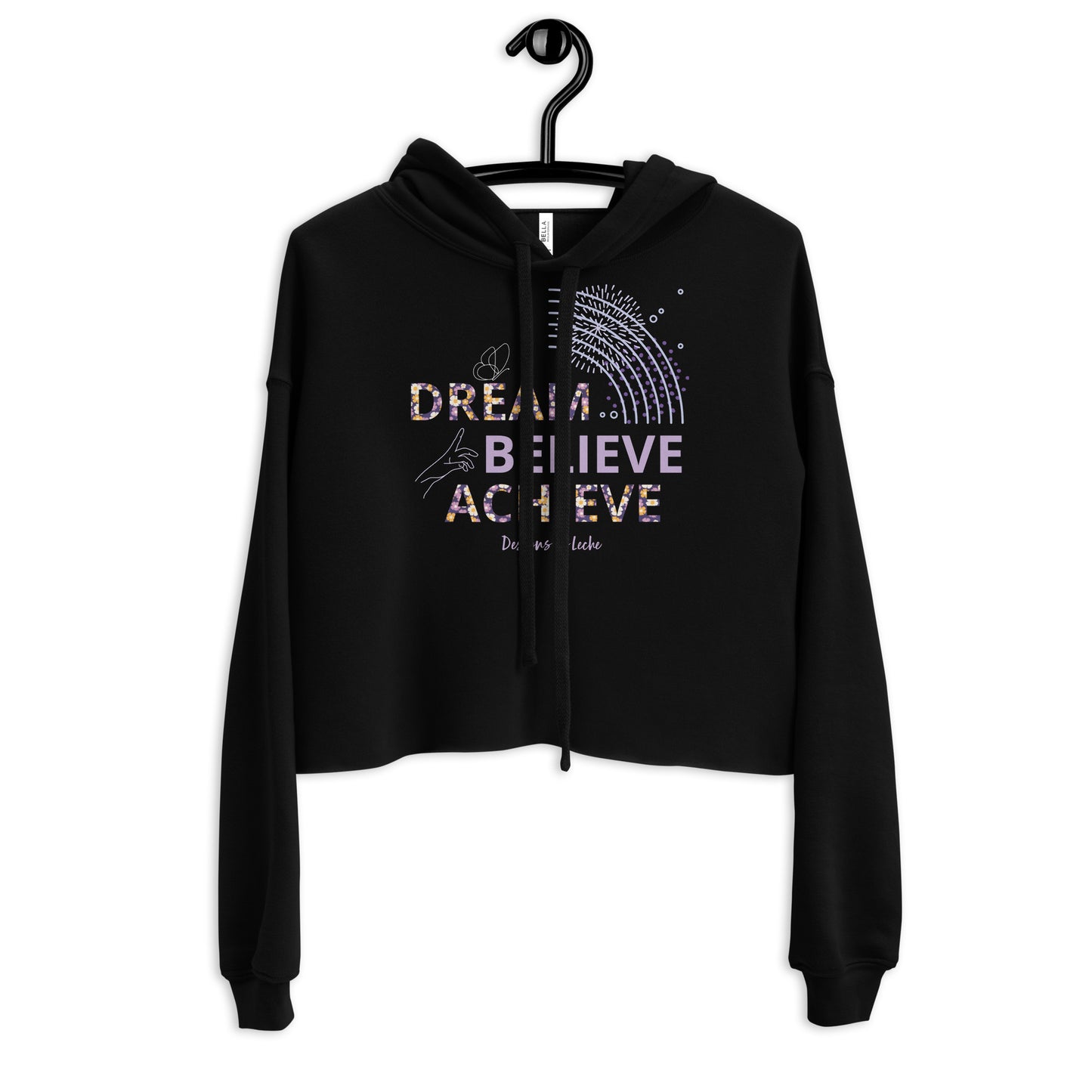 Dreamers Cropped Hoodie - Butterfly Graphic Sweatshirt